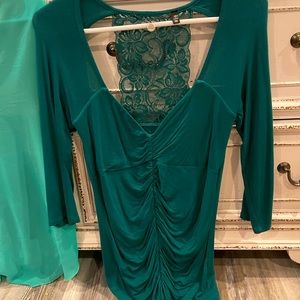 Green top from buckle